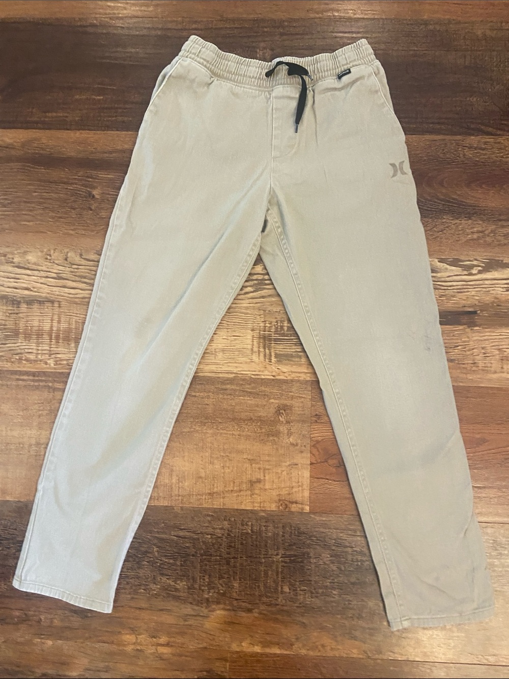 Hurley Men's Light Beige Elastic Waist Joggers